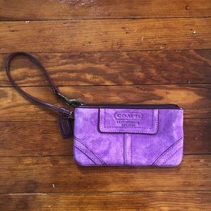Coach Purple Wristlet Bag